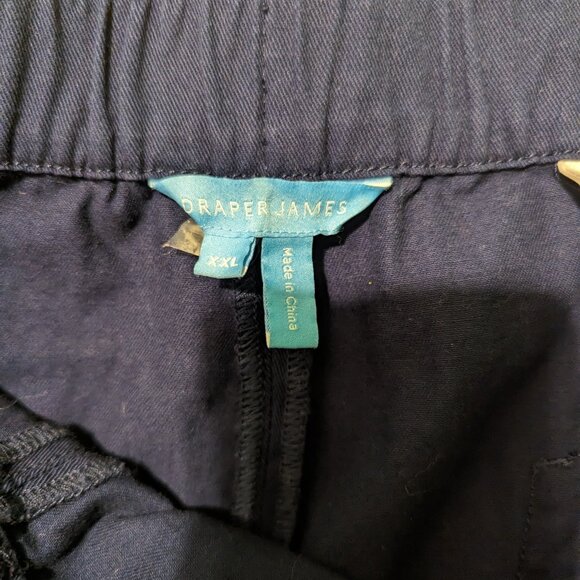 Draper James Pull On Navy Blue 100% Cotton Pants - Picture 5 of 8